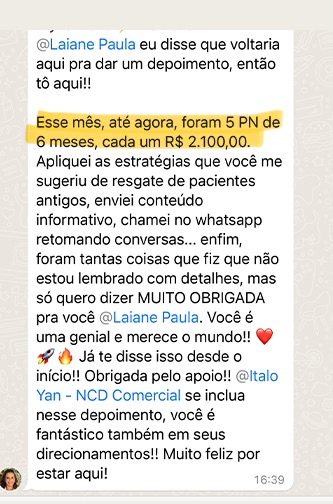 Depoimento de aluna da Comunidade Elleva 6
